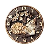 predolo Wanduhr, dekorative Hängeuhr mit leicht ablesbarem, geräuschlosem Uhrwerk, ideal für Büro, Küche und Zuhause, 25 X 25 X 0.5 cm