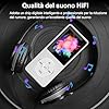 Lettore MP3 Bluetooth, 32GB Lettore MP4 Portatile HiFi Lossless Sound, MP3 Player Musicale Lettore con radio FM/Registratore Vocale/Video/E-Book, Suppota TF Fino a 128G (Cuffie Incluse)