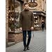 MODFUL Herren Wollmantel Mittellang Warm Wolle Wintermantel Peacoat Slim Fit für Business (Kaffee, L)