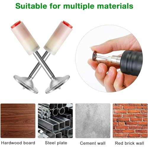 Image of Magnova Pack of 100 Nails for Manual Steel Nail Gun Tool with Storage Box 7.3mm Round nail wall fastening tool for Cement Concrete Wall,Wood,Ceiling,Steel Nail Wall Fixing Tool Rivet (100)