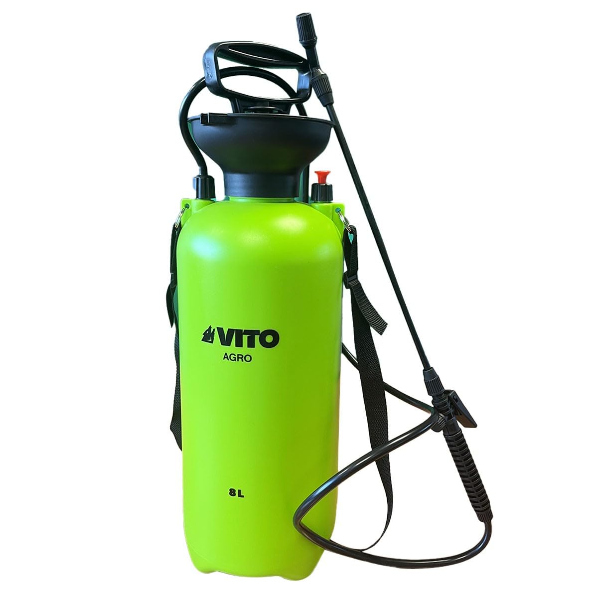 VITO - Pulvérisateur de Jardin 8L Lance 60cm Tuyau 1.20m - Pulvérisateur à Pression Manuelle Spray et Jet - Jardin, désinfection, Nettoyage