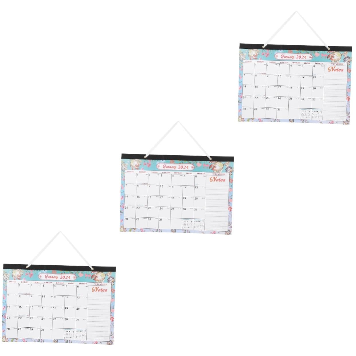 VILLCASE 3piezas Calendario De Pared Mensual Inglés Planificación De Festivos Para Oficina Para Recordatorios y Organización Mensual