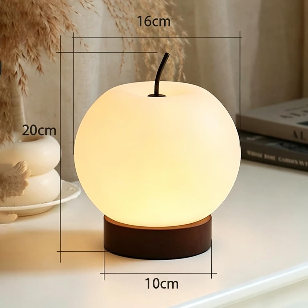 LED Tischlampe Kabellose Runde Art Déco Wohnzimmerlampe Batteriebetrieben Kugel Akku Tischlampe USB Aufladen Innen Dimmbar mit Schalter Nachttischlampe 3 Farbtemperaturen Acryl Lampenschirm
