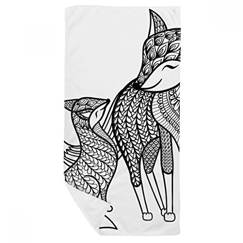 Débarbouillettes douces multicolores Fox Compagnie 35x70cm