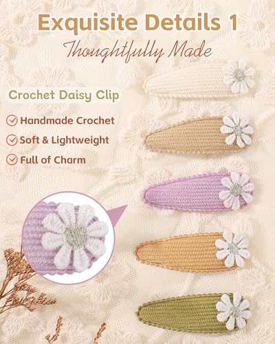 YHXX YLEN 20 piezas Clip para el cabello con flores para niñas miniatura 3