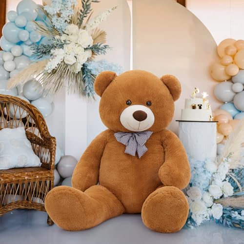 Image of MaoGoLan Giant Teddy Bear 6 Feet Tall, Dark Brown Human Size Big Teddy Bear Stuffed Animal for Boyfriend,Girlfriend,Wife on Valentines Day,Christmas,Birthday