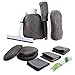 ATUTEN Kit Pulizia Auto 11 Pezzi, Kit di Pulizia in Microfibra per Auto, Kit Pulizia Auto Interni ed Esterna, Kit Lavaggio Auto, Set per la Cura dell'Auto(Grigio)