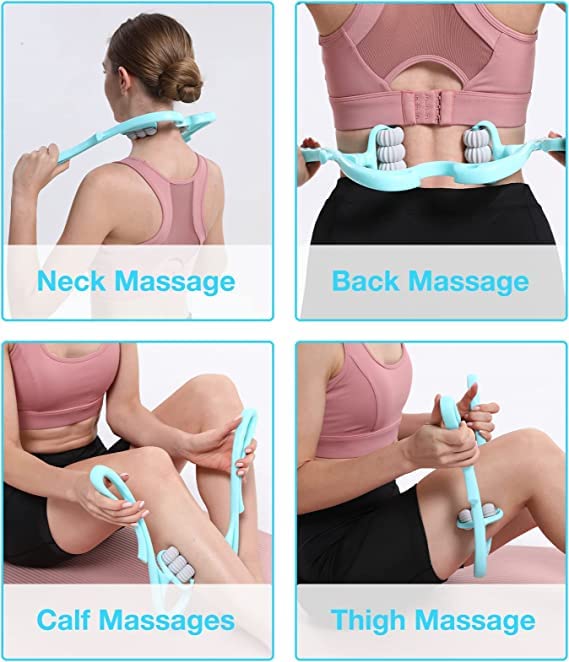 Yorten Neck Massager, Handheld Pressure Point Roller Massager Tools for Pain Relief Deep Tissue - Suitable for Neck Legs Cervical Waist and Shoulder Relaxer, Self-Massage & Portable (Blue) Yorten Neck Massager, Handheld Pressure Point Roller Massager Tools for Pain Relief Deep Tissue - Suitable for Neck Legs Cervical Waist and Shoulder Relaxer, Self-Massage & Portable (Blue)