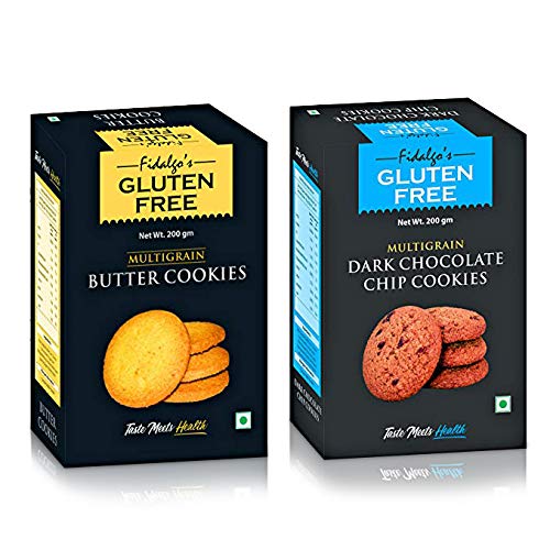 Fidalgo's Gluten Free Multigrain Dark Chocolate Chip Cookies with Butter Cookies - 200g Each