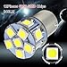 Ruiandsion 1156 Light Bulb 2pcs 6V 1156 BA15S LED Bulb RV Light White 5050 12SMD for Back Up Reverse Turn Signal Tail Lights,Non-polarity