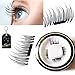 Mupater New False Magnetic Eyelashes, 3D Reusable Magnetic Fake Eyelashes, 0.02mm Ultra-thin, 1 Pair 4 Pieces
