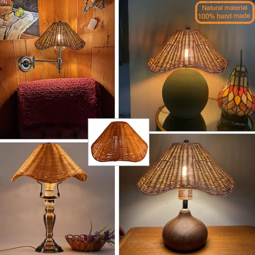 Osasy Vintage Rattan Woven Lamp Shade thumb #3