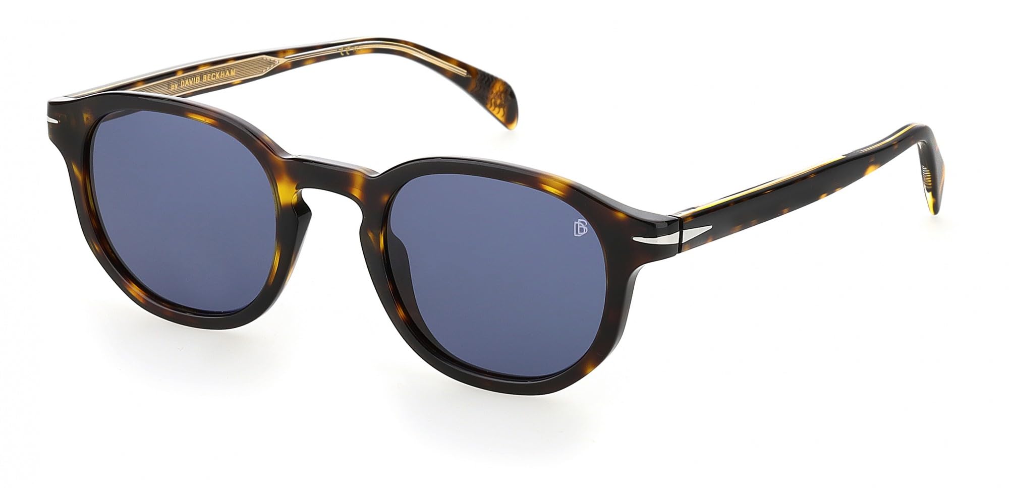 David Beckham Men's Blue Man Db 1007/S 086/Ku Sunglasses Acetate Havana Round Normal