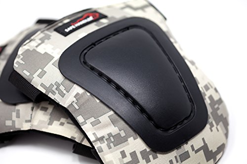 Safe Handler Camouflage Multi-Purpose Knee Pads | Durable Nylon, High Impact Hard Caps, Strong Double Straps - Camo #TOP6