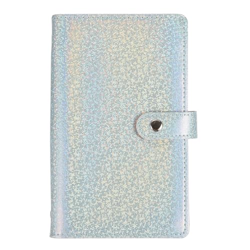 Carnet D'Économies En Cuir PU A6 PATIKIL Bleu Pailleté Avec 100 Enveloppes Pour Budget