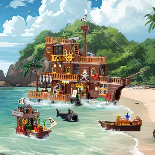 Vonado Pirate Ship Building Set, Compatible With Lego Pirate Ship thumb #1