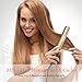 Hair Straightener, YORMICK Flat Iron for Hair Styling: 2 in 1 Tourmaline Ceramic Flat Iron for All Hair Types with Rotating Adjustable Temperature and Salon High Heat 250℉-450℉ (Rose Gold)