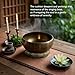 UPCEED Singing Bowl Cushion for Tibetan Singing Bowls, Handmade Silk Brocade Round Cushion Pillow for Sound Healing and Crystal Sound Bowls Accessories(Brown,6.7 Inch)
