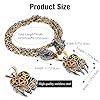 Oidea Viking Necklace for Men with Wolf Head King Chain: Vintage Viking Bear Claw Pendant Necklace Stainless Steel Nordic Pagan Celtic Knot Amulet Jewelry Gift, Black, 24'' Chain #2