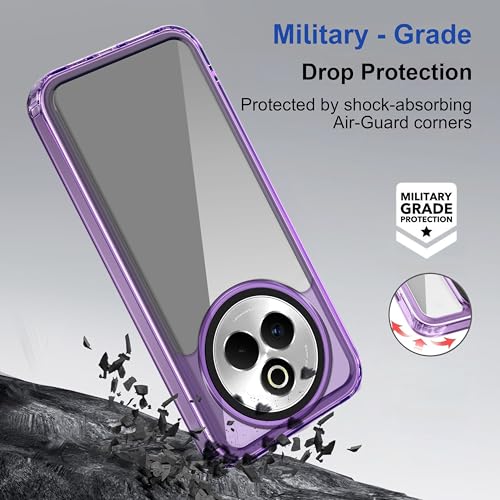 Image of amazon basics Back Case Cover for Realme 14 Pro Plus 5G | Compatible for Realme 14 Pro Plus 5G Back Cover | Case Cover with Camera Protection | (TPU + PC | Translucent Purple)
