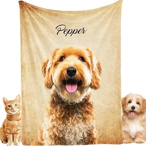 Bemaystar Custom Dog Memorial Blanket Cover