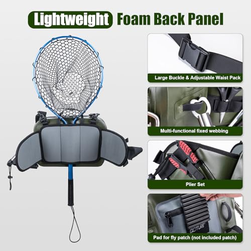 Goture Bolsa de Cintura para Pesca Impermeable, Bolsa Grande de 9L con Recubrimiento TPU miniatura 5