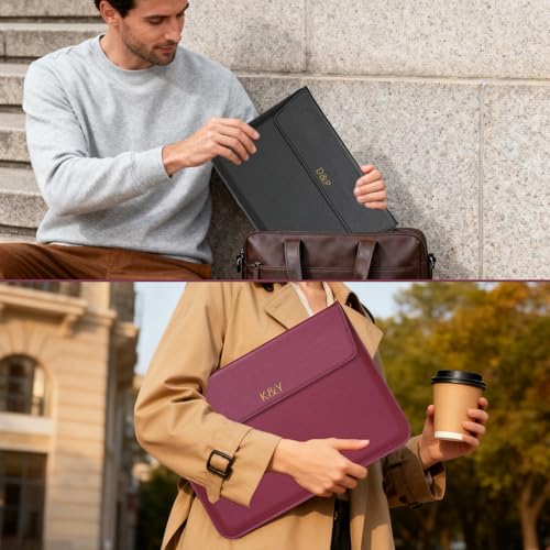Funda para portátil personalizable de cuero PU para MacBook miniatura 7