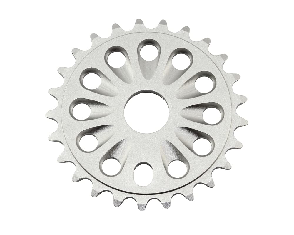 ALTALINE Bicycle Alloy 25 Teeth Chainring/Sprocket BMX Style Bike, Multiple Colors (Silver)