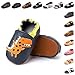 Zapatos Primeros Pasos Bebe Niña Niño Suave Cuero de Imitación Casual Zapatillas de Estar por Casa Pantuflas Infantiles Ligero 2-BLKL 18 Meses