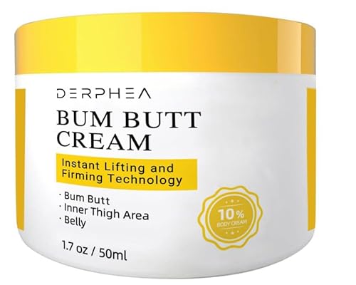DERPHEA Body Tightening and Firming Cream: Crepey Skin Firming Lotion for Bum, Thighs, Arm & Belly–Skin Toning & Cellulite Reduction Cream