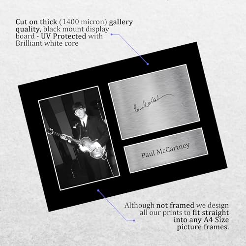 HWC Trading A4 Paul McCartney The Beatles Cadeaux Imprimé Signé Autographe Photo pour les fans de musique – A4 - Les Beatles, Paul McCartney, John Lennon, RIngo Starr, George Harrison HWC Trading A4 Paul McCartney The Beatles Cadeaux Imprimé Signé Autographe Photo pour les fans de musique - A4 – Image 4