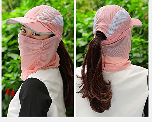 Fulidy Cappello da Sole, Donna 2 in 1 Visiera