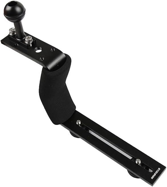 MINIFOCUS Diving Photography Handle Tray Bracket Aluminum Alloy Single Handle Underwater Grip Mount Handheld Stabilizer Clamp Mount with Ball Adapter for Camera Housing