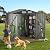 GVDV 6x4 FT Outdoor Storage Shed with Air Vent & Lockable Doors, Durable Metal Outside Storage Clearance for Garden, Patio and Backyard, Waterproof & All-Weather Shelter for Tools, Bike, Equipment
