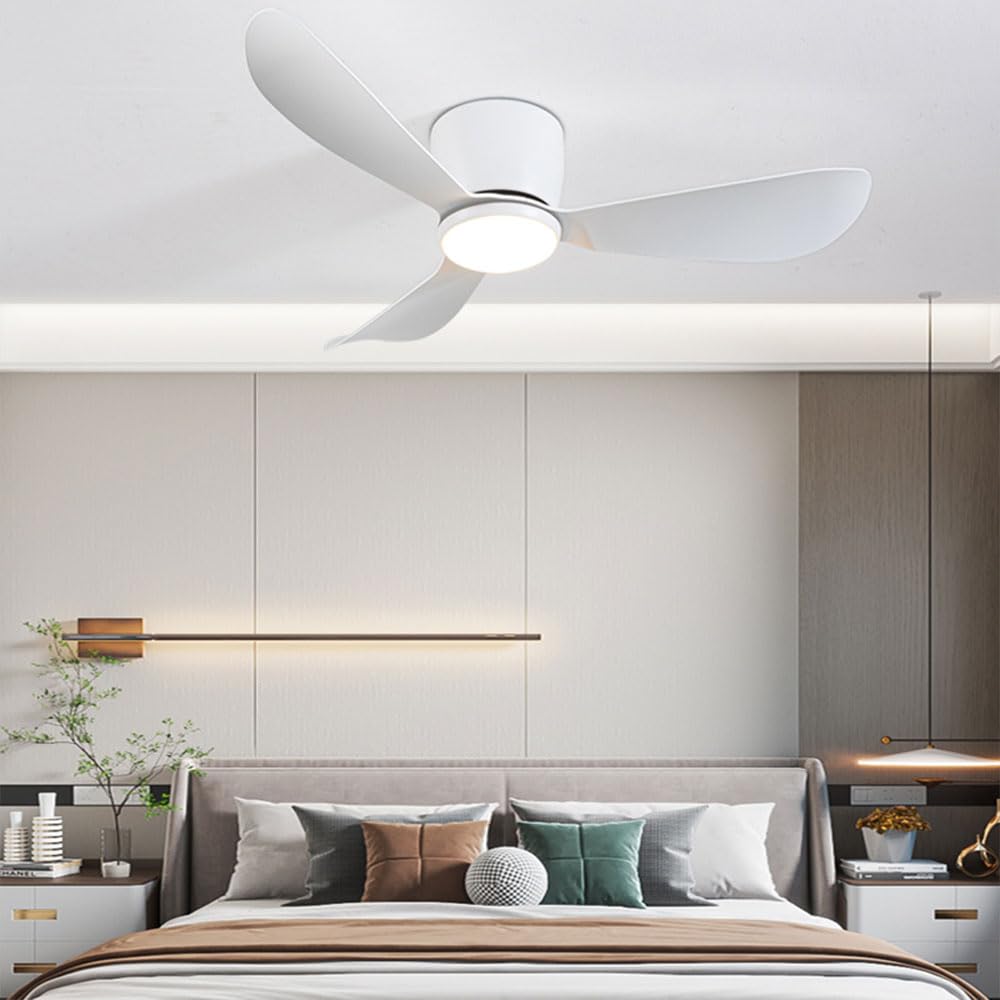 Ventilatore Da Soffitto Con Luci LED 42 Pollici - Acciaio Inossidabile, Telecomando, 5 Velocità, 3 Temperature Colore, Silenzioso, Per Interni/Esterni