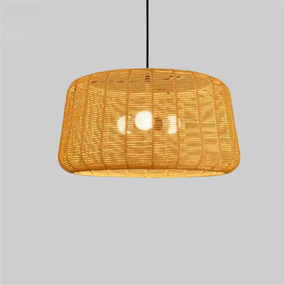 SXWNBIFH Industrial Style Retro Hemp Rope Pendent Lamp Personality Creative Internet Bar Cafe Restaurant Bedroom Clothing Store Bar Counter Chandelier (H D50CM)