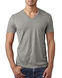 Next Level Men's Short Sleeve V neck Pocket Soft T-Shirt_2XL_Dark Heather Gray