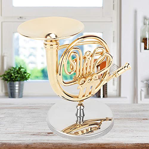Miniature French Horn Delicated Golden Mini Instrument Ornament Decoration For Music Lover #TOP5