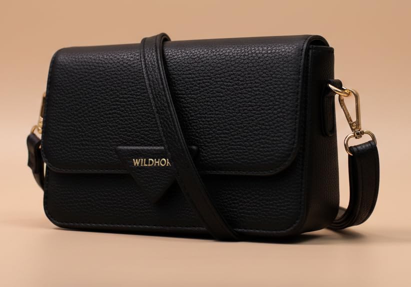 Image of WildHorn Vegan Leather Women's Crossbody Sling Bag | Structured Flap Design Ladies Purse Handbag | Stylish Gift for Women | Ethically Crafted