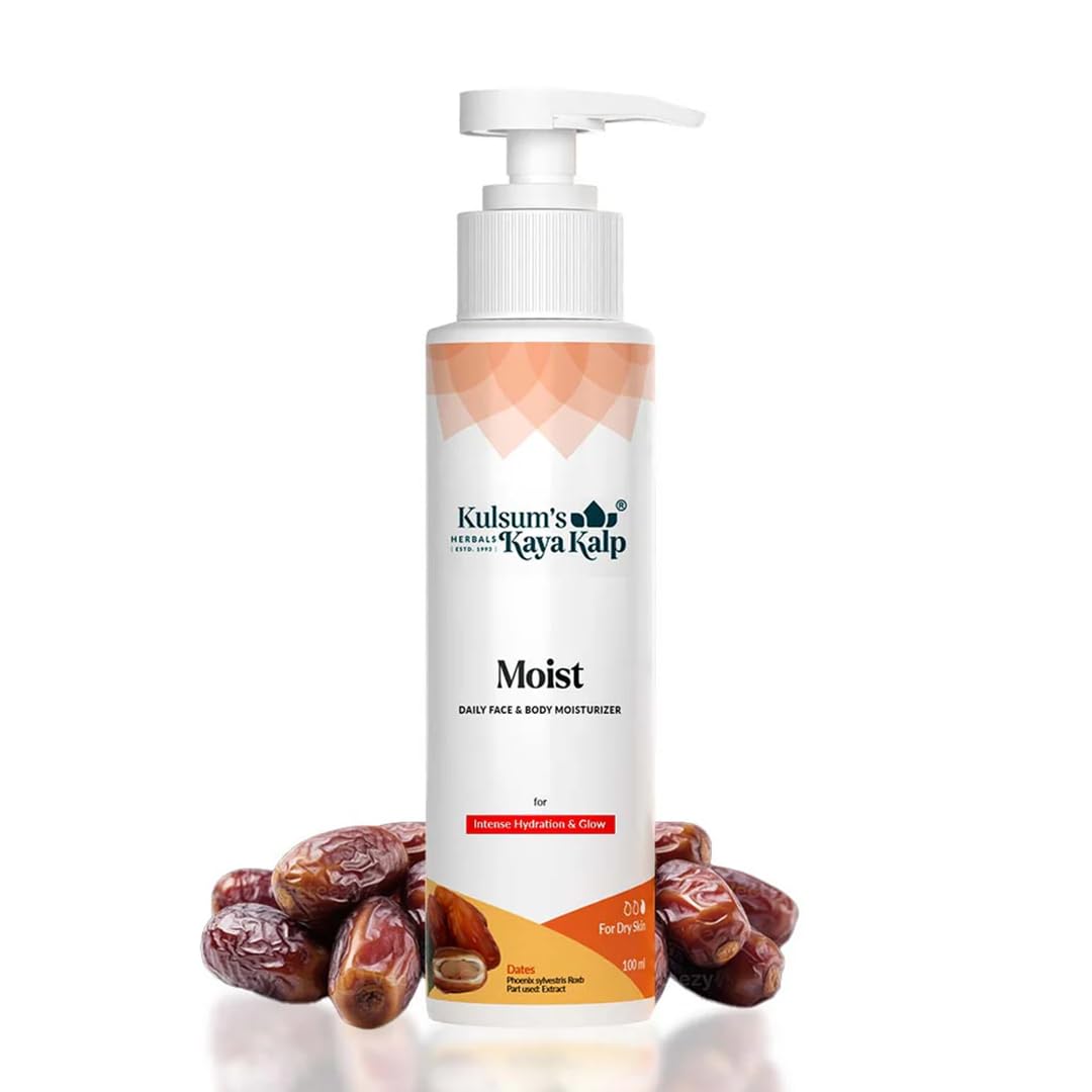 Moist Face & Body Moisturizer For Intense Hydration & Glow | Ideal For Men & Women | With Dates | For For Dry Skin | 100ml