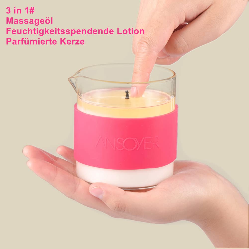 Vela de Aceite de Masaje - Vela de Loción Corporal de Lujo - Hidratante y Nutritiva para SPA en Casa (Wodka de arándanos, 200g)