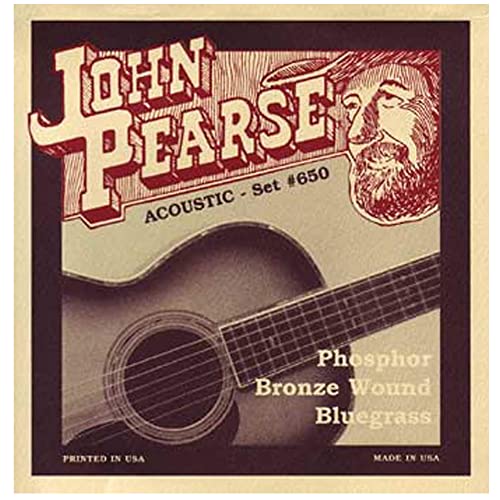 John Pearse Acoustic Strings Phosphor Bronze Bluegrass 12-56 (3 Pack Bundle) #TOP1