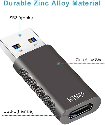 Miniatura 4 de Paquete de 4 adaptadores USB C a USB, 2 adaptadores USB-C a USB-A y 2 adaptadores USB-A a USB-C hembra Transferencia de datos SuperSpeed y carga