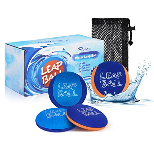 Ryaco Wasserb&auml;lle Sprungball &ndash; 4 St&uuml;ck Wasserball Bouncing Ball f&uuml;r Kinder und Erwachsene &ndash; Extreme Wasser Badespa&szlig; f&uuml;r Pool und Meer &ndash; Wasserball Kinder Klein Strandball Neoprenball