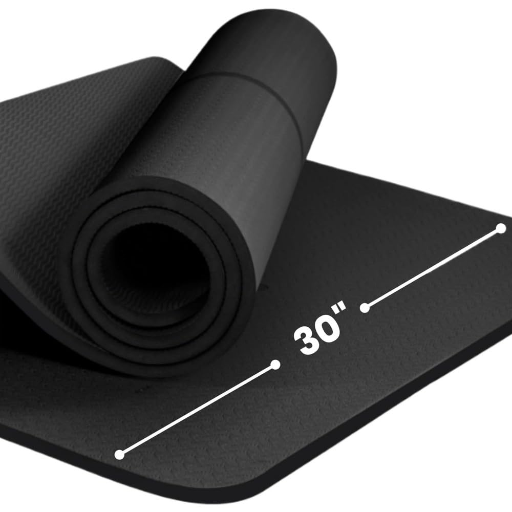Esterilla Yoga Esterilla de yoga gruesa 2/5 pulgadas grosor con correa transporte for hombres y mujeres, antideslizante, extra ancha larga, for fitness ejercicio, gimnasio en casa