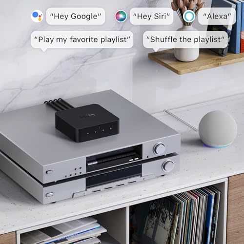 Image of WiiM Pro AirPlay 2 Receiver, Google Cast Audio, WiFi Multiroom Streamer, Compatible with Alexa, Siri and Google Assistant, Stream Hi-Res Audio from Spotify, Amazon Music, Tidal and More | Dark Grey