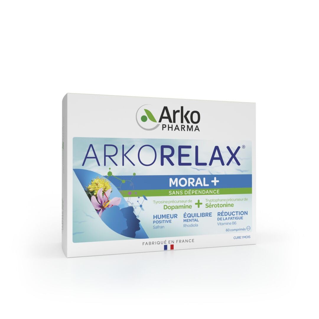 Arkopharma Arkorelax Moral+ | Amélioration de l'humeur - Équilibre émotionnel - Réduit la fatigue - Sans dépendance | 30