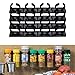 4 x 4 Soporte Organizador para Hierbas y Especias, Organizador para 16 latas, contiene latas de especias grandes de 3,3 – 4,5cm, max. 150 gramos, personalizables y divisibles, con adhesivo y tornillos