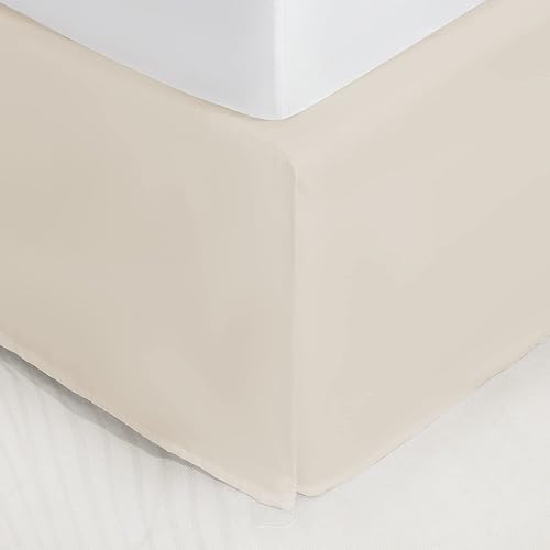 SONIVE Falda de cama de alta calidad con volantes plisados contra el polvo, caída de 15 pulgadas, fácil de poner, sin encogimiento y resistente a la