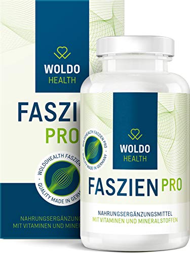 Faszien Kapseln hochdosiert Nahrungsergänzungsmittel mit Mineralien  90 Kapseln mit Vitamin C, E, A, B1, B2 B5, B6, B12, K, D, Magnesium, Folsäure, Biotin, Selen, Kupfer, Zink uvm.